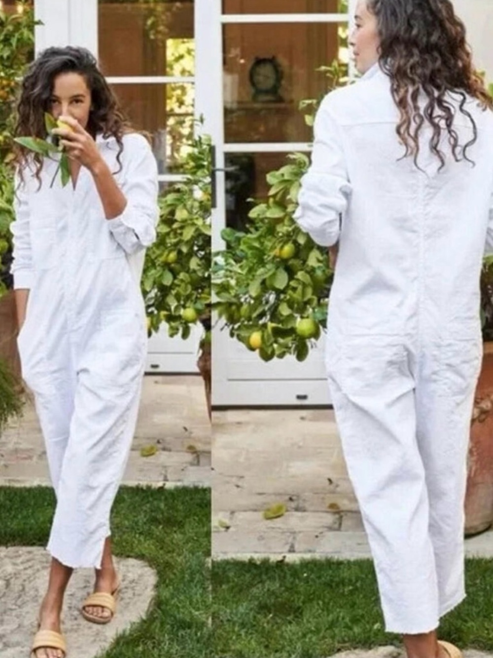 Frank & Eileen Northern Ireland Playsuit Jumpsuit White